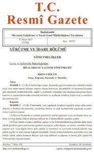 BİNALARDA SU YALITIMI YÖNETMELİĞİ