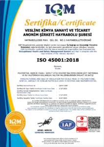 SİSTEM SERTİFİKASI ISO 45001