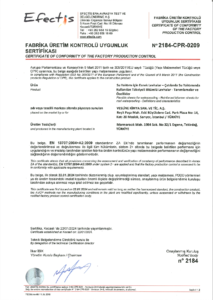 UYGUNLUK SERTİFİKASI – CE 13707