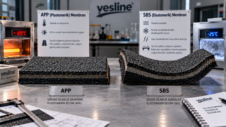 app ve sbs katkılı su yalıtım membranı farkları ve karşılaştırması